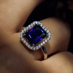 Mia Colore Azure Ring aus 925er Sterlingsilber mit blauem Zirkoniastein|Parte di Me Best