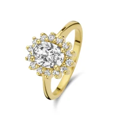 Mia Colore Bianca 925 Sterlingsilber vergoldeter Ring mit Zirkoniastein|Parte di Me Discount