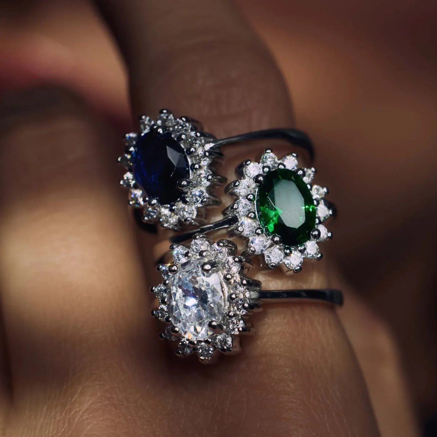 Mia Colore Verdi Ring aus 925er Sterlingsilber mit grünem Zirkoniastein|Parte di Me New