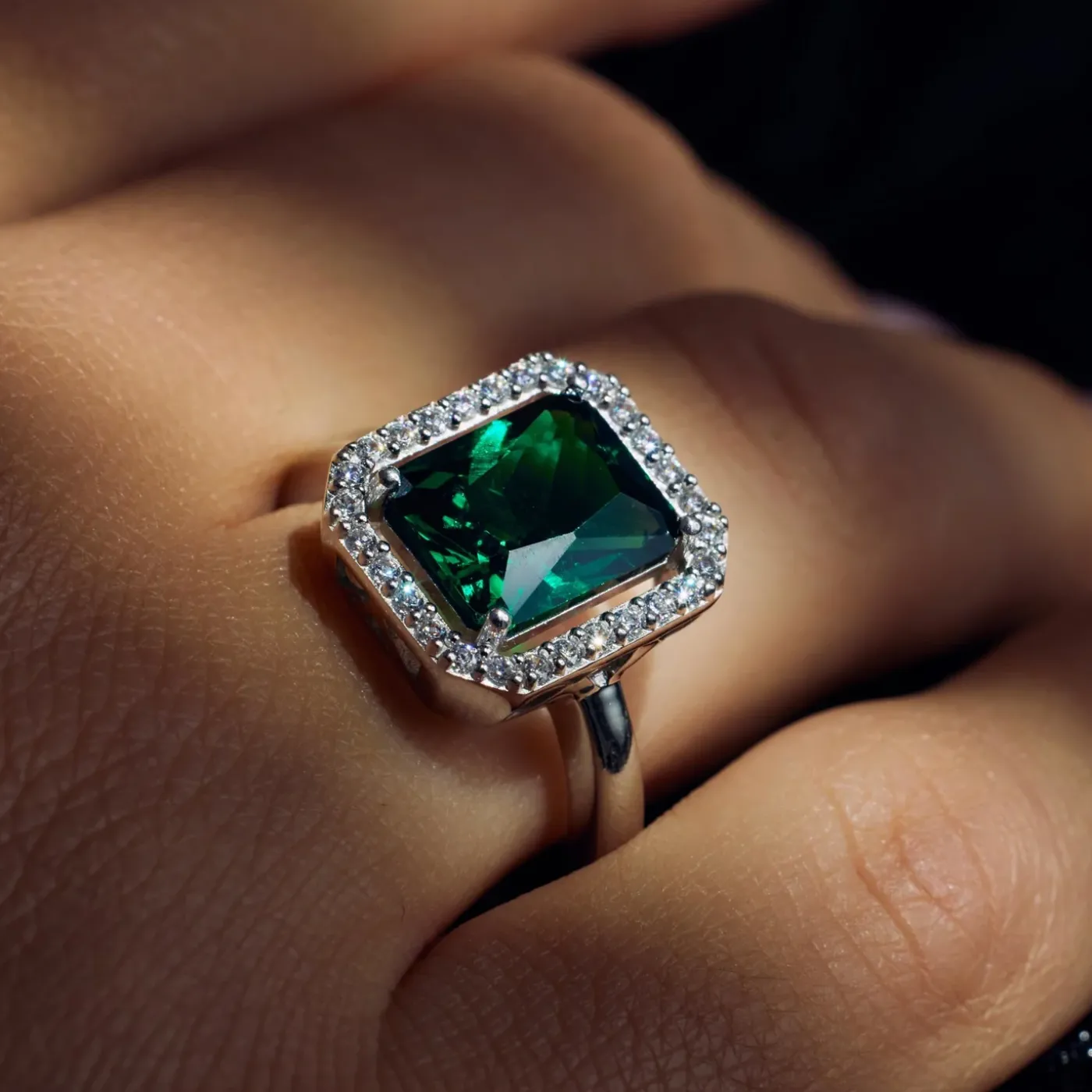 Mia Colore Verdi Ring aus 925er Sterlingsilber mit grünem Zirkoniastein|Parte di Me Best