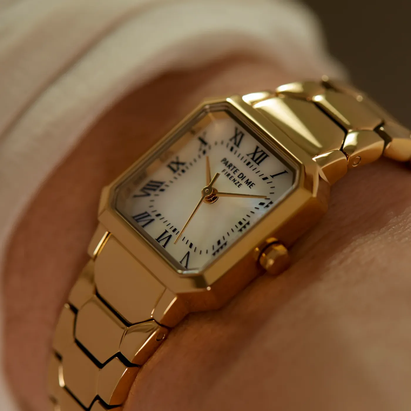 Orologio quadratische Damenuhr goldfarben und Perlmutt|Parte di Me Best