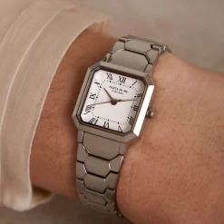 Orologio quadratische Damenuhr silberfarben und weiß|Parte di Me Best