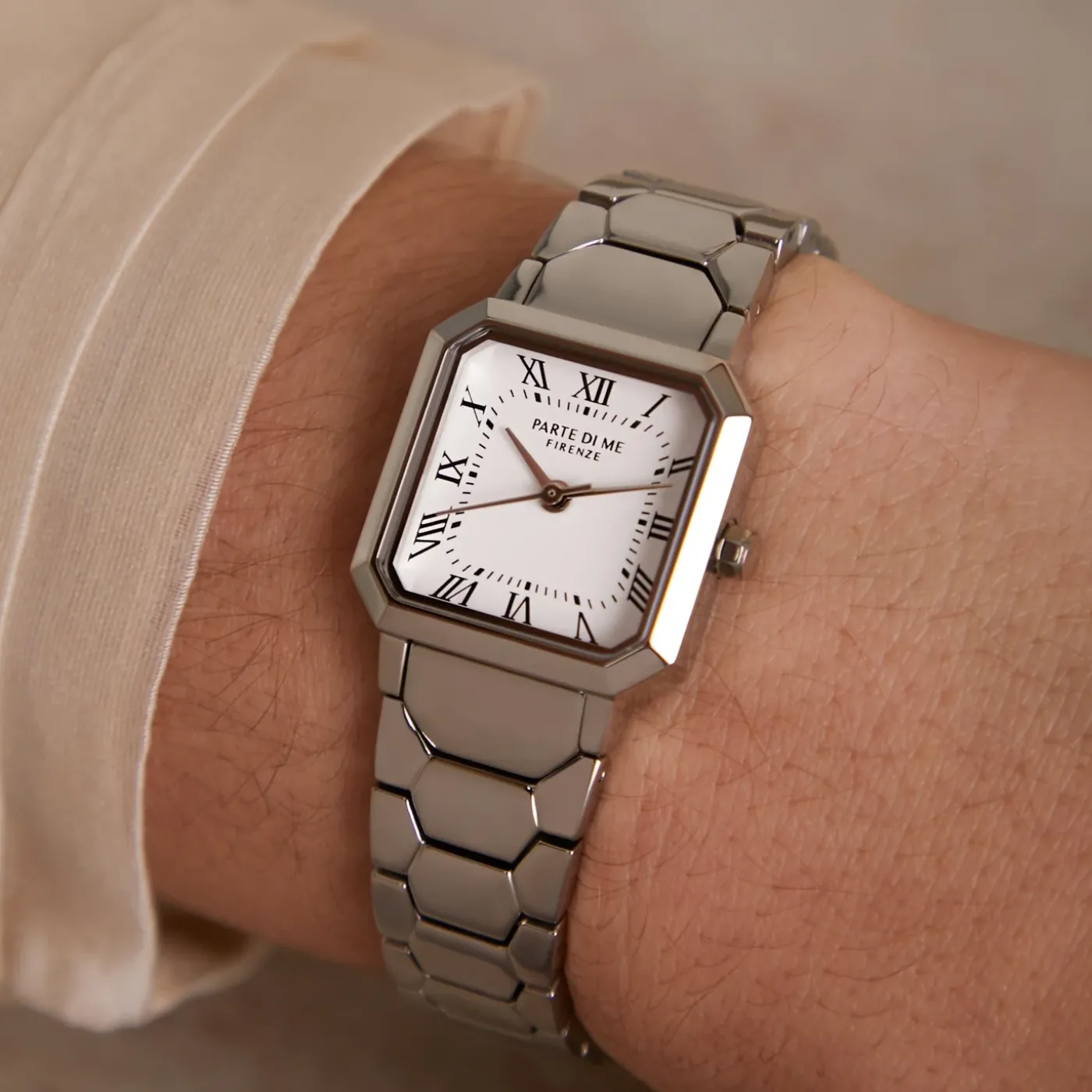 Orologio quadratische Damenuhr silberfarben und weiß|Parte di Me Best