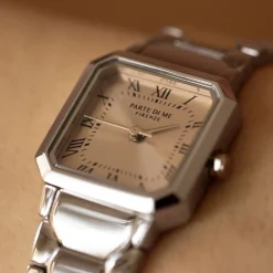 Orologio quadratische Damenuhr silberfarben und taupe|Parte di Me Clearance