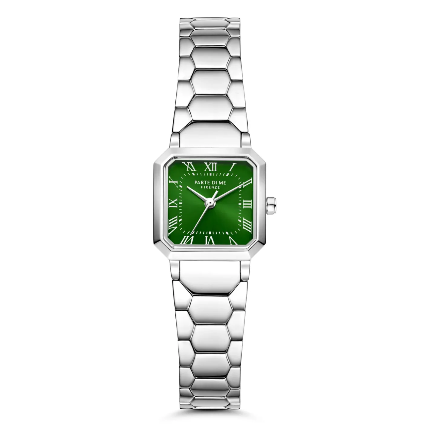 Orologio quadratische Damenuhr silberfarben und grün|Parte di Me Outlet