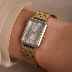 Orologio rechteckige Damenuhr goldfarben und silber|Parte di Me Fashion