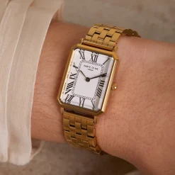 Orologio rechteckige Damenuhr goldfarben und weiß|Parte di Me Online