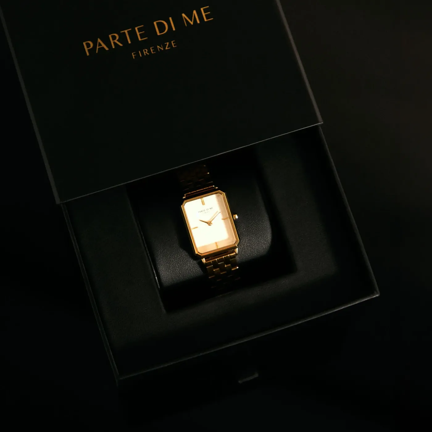 Orologio rechteckige Damenuhr goldfarben und schwarz|Parte di Me Best