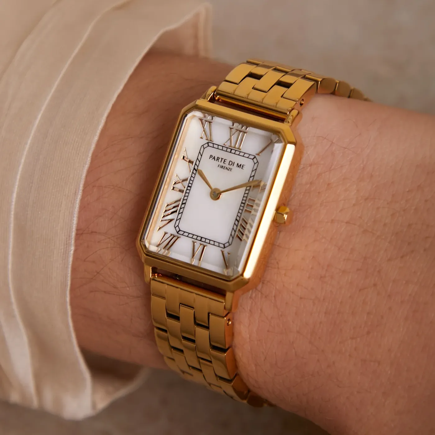 Orologio rechteckige Damenuhr goldfarben und Perlmutt|Parte di Me Online