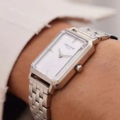 Orologio rechteckige Damenuhr silberfarben und Perlmutt|Parte di Me Clearance