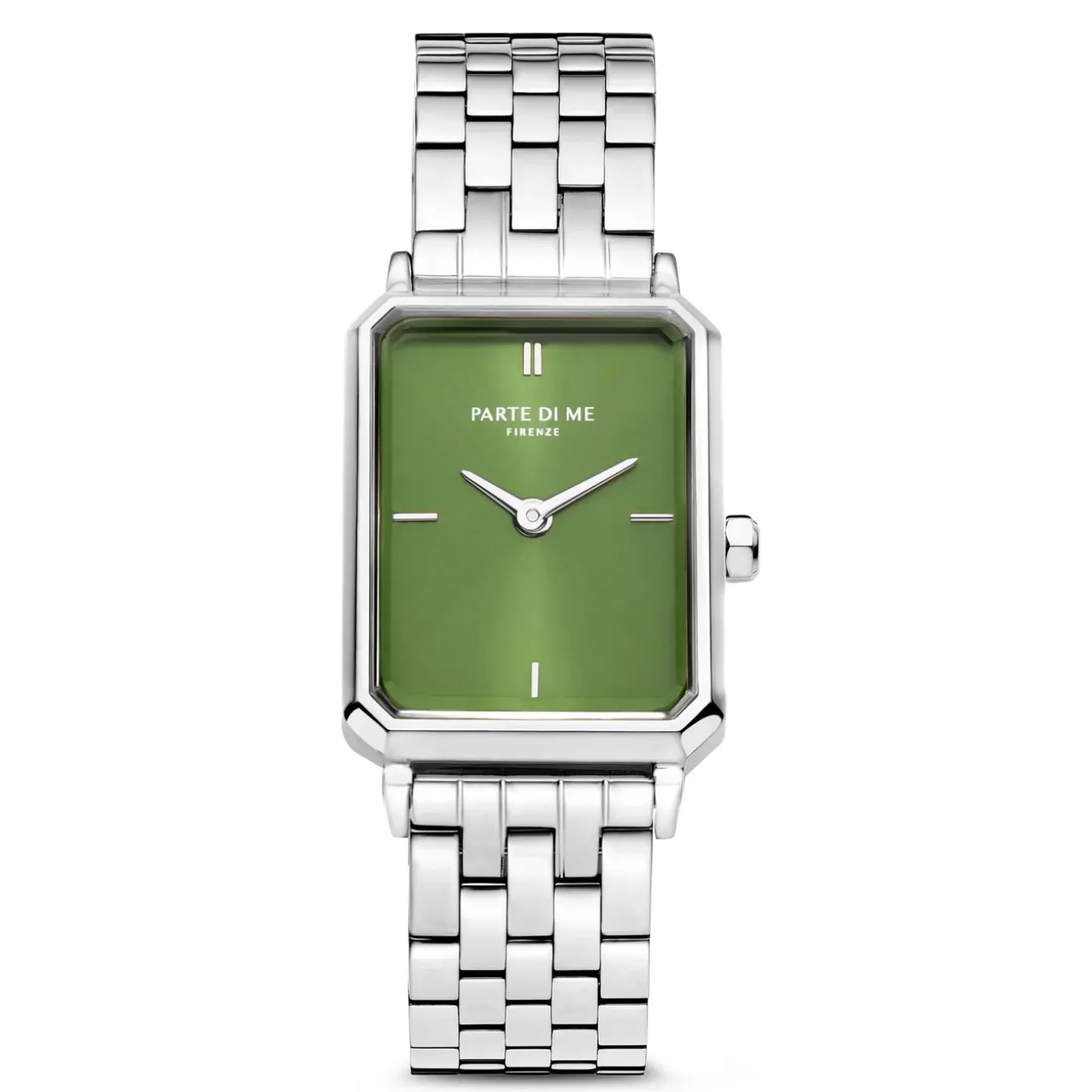 Orologio rechteckige Damenuhr silberfarben und grün|Parte di Me Best