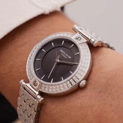 Orologio runde Damenuhr silberfarben und schwarz|Parte di Me Sale