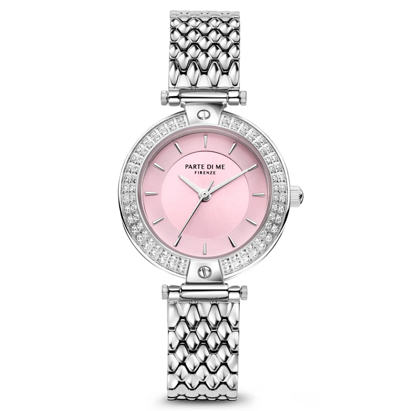 Orologio runde Damenuhr silberfarben und rosa|Parte di Me New