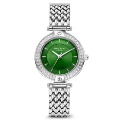 Orologio runde Damenuhr silberfarben und grün|Parte di Me Sale