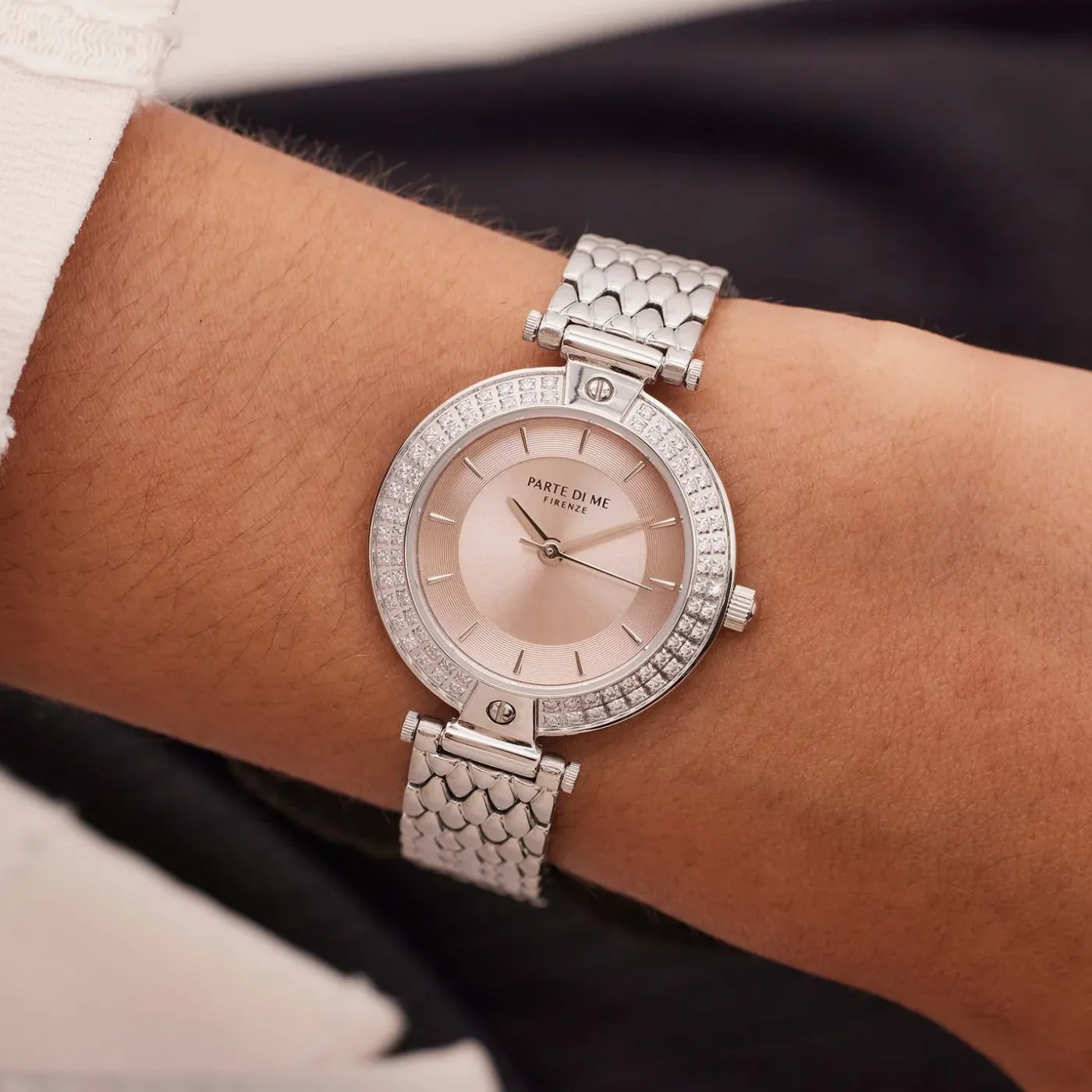 Orologio runde Damenuhr silberfarben und taupe|Parte di Me Clearance