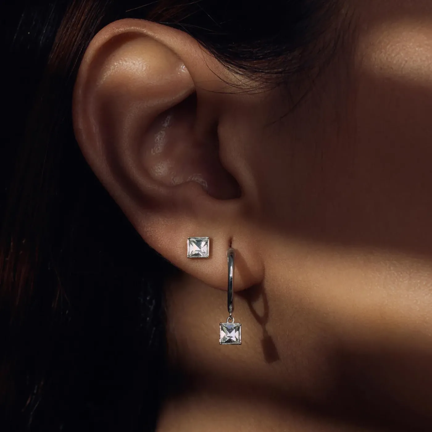 Cento Luci Perla 925 Sterling Silber Ohrstecker mit Preciosa Kristall PDM36149|Parte di Me Sale