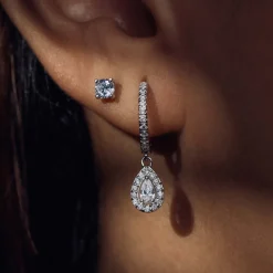 Ponte Vecchio Dalia Ohrringe aus 925er Sterlingsilber mit Zirkoniasteinen|Parte di Me Clearance