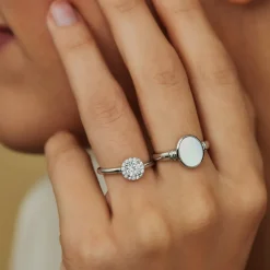 Ponte Vecchio Dalia Ring aus 925er Sterlingsilber mit Zirkoniastein|Parte di Me Clearance