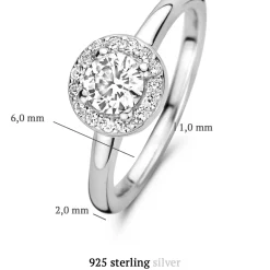Ponte Vecchio Dalia Ring aus 925er Sterlingsilber mit Zirkoniastein|Parte di Me Clearance