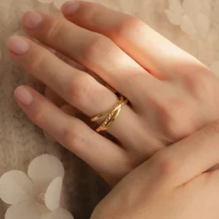 Ponte Vecchio Lucilla Ring aus vergoldetem 925er Sterlingsilber mit Diamantschliff|Parte di Me Best