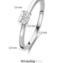 Ponte Vecchio Milena Ring aus 925er Sterlingsilber mit Zirkoniastein|Parte di Me Online