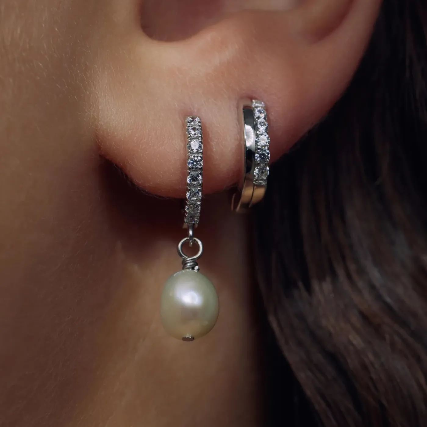 Ponte Vecchio Pitti 925er Sterlingsilber-Ohrringe mit Zirkoniasteinen|Parte di Me New