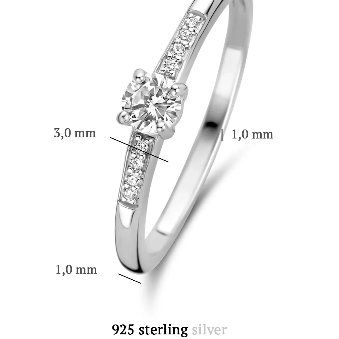 Ponte Vecchio Santa Trinita Ring aus 925er Sterlingsilber mit Zirkoniasteinen|Parte di Me Discount