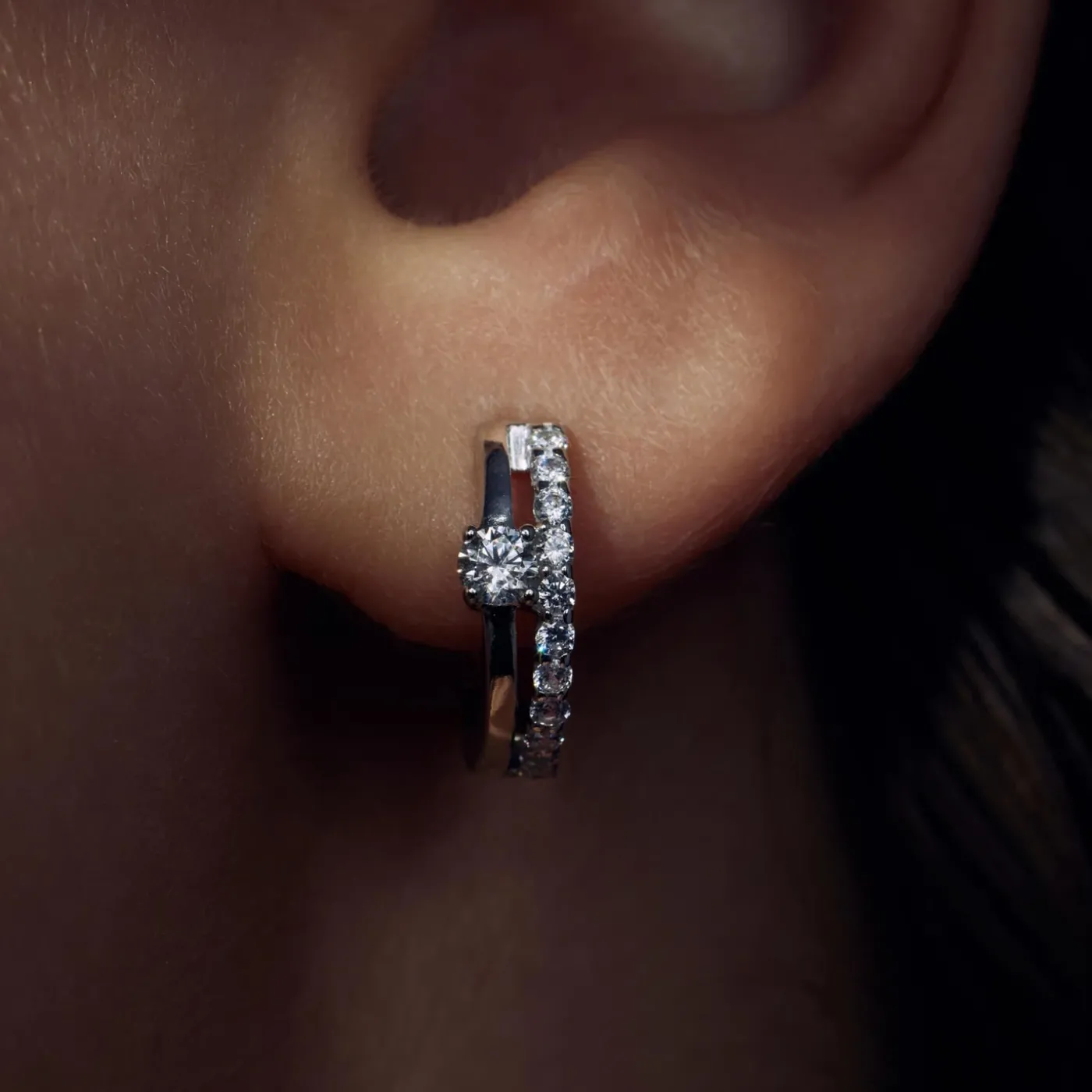 Ponte Vecchio Santa Trinita Ohrringe aus 925er Sterlingsilber mit Zirkoniasteinen|Parte di Me New