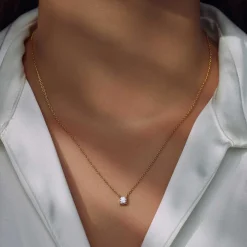 Ponte Vecchio Sofia 925 Sterlingsilber vergoldetes Collier mit Zirkoniastein|Parte di Me New