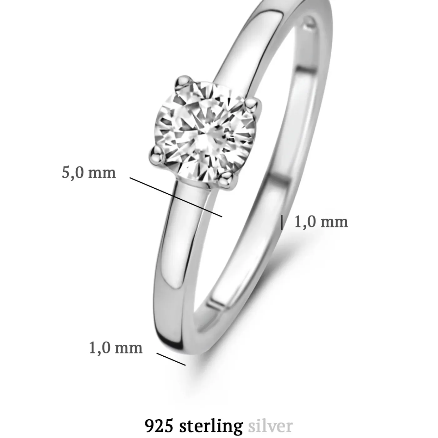 Ponte Vecchio Sofia Ring aus 925er Sterlingsilber mit Zirkoniastein|Parte di Me Outlet