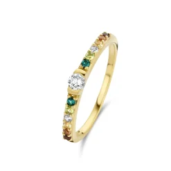 Ring Santa Maria del Fiore 925 Sterlingsilber vergoldet mit farbigen Zirkoniasteinen|Parte di Me Discount