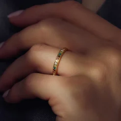 Ring Santa Maria del Fiore 925 Sterlingsilber vergoldet mit farbigen Zirkoniasteinen|Parte di Me Fashion