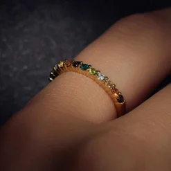 Ring Santa Maria del Fiore 925 Sterlingsilber vergoldet mit farbigen Zirkoniasteinen|Parte di Me Best