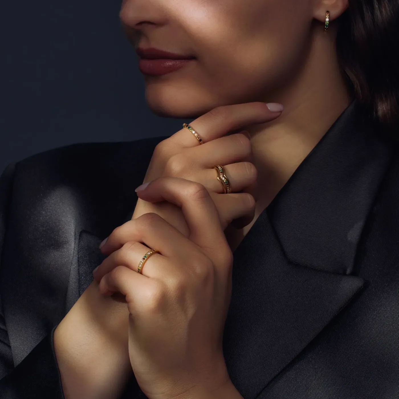 Ring Santa Maria del Fiore 925 Sterlingsilber vergoldet mit farbigen Zirkoniasteinen|Parte di Me Best