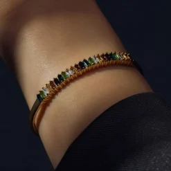 Santa Maria del Fiore Armreif aus vergoldetem 925er Sterlingsilber mit farbigen Zirkoniasteinen|Parte di Me Discount