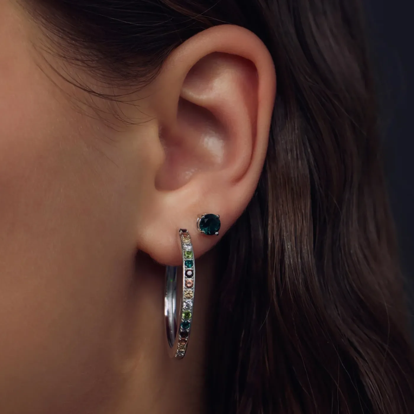 Santa Maria del Fiore Ohrringe aus 925er Sterlingsilber mit farbigen Zirkoniasteinen|Parte di Me Best