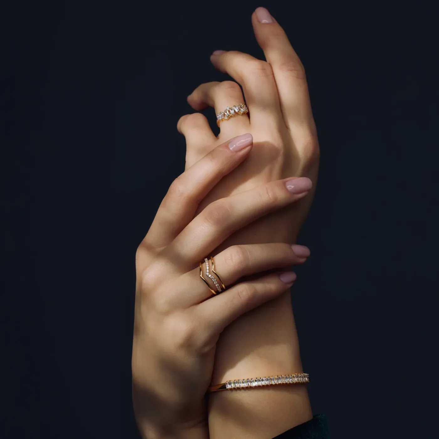 Santa Maria della Base 925 Sterlingsilber vergoldete Ringe mit Zirkoniasteinen|Parte di Me Sale