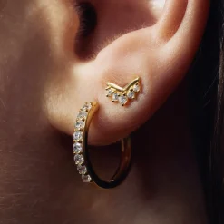 Santa Maria della Base 925 Sterlingsilber vergoldete Ohrringe mit Zirkoniasteinen|Parte di Me Clearance