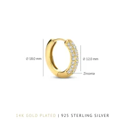 Santa Maria della Base 925 Sterlingsilber vergoldete Ohrringe mit Zirkoniasteinen|Parte di Me Discount