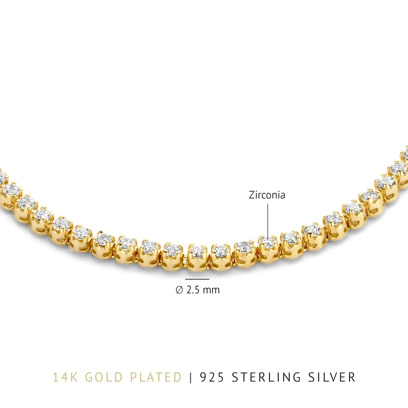 Santa Maria della Base Armband aus vergoldetem 925er Sterlingsilber mit Zirkoniasteinen|Parte di Me New