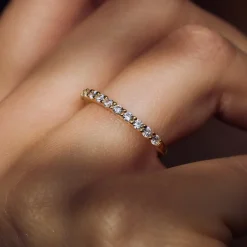 Santa Maria della Base 925er Sterlingsilber vergoldeter Ring mit Zirkoniasteinen|Parte di Me Clearance