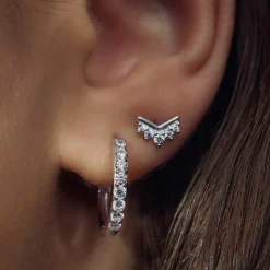 Santa Maria della Base 925er Sterlingsilber-Ohrringe mit Zirkoniasteinen|Parte di Me Outlet