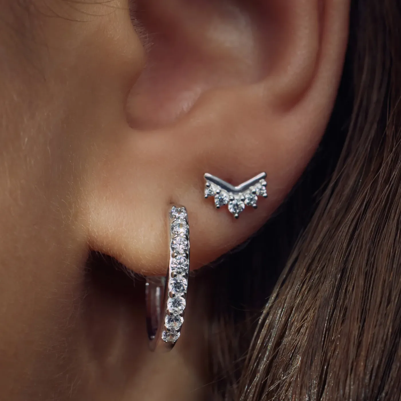 Santa Maria della Base 925er Sterlingsilber-Ohrringe mit Zirkoniasteinen|Parte di Me Outlet