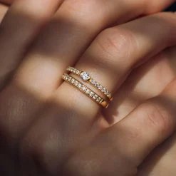 Santa Maria della Base 925er Sterlingsilber vergoldeter Ring mit Zirkoniasteinen|Parte di Me Clearance