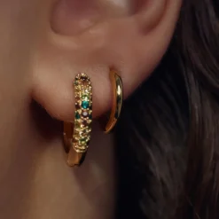 Santa Maria della Base Ohrringe aus vergoldetem 925er Sterlingsilber mit 14 Karat Goldplattierung|Parte di Me Online