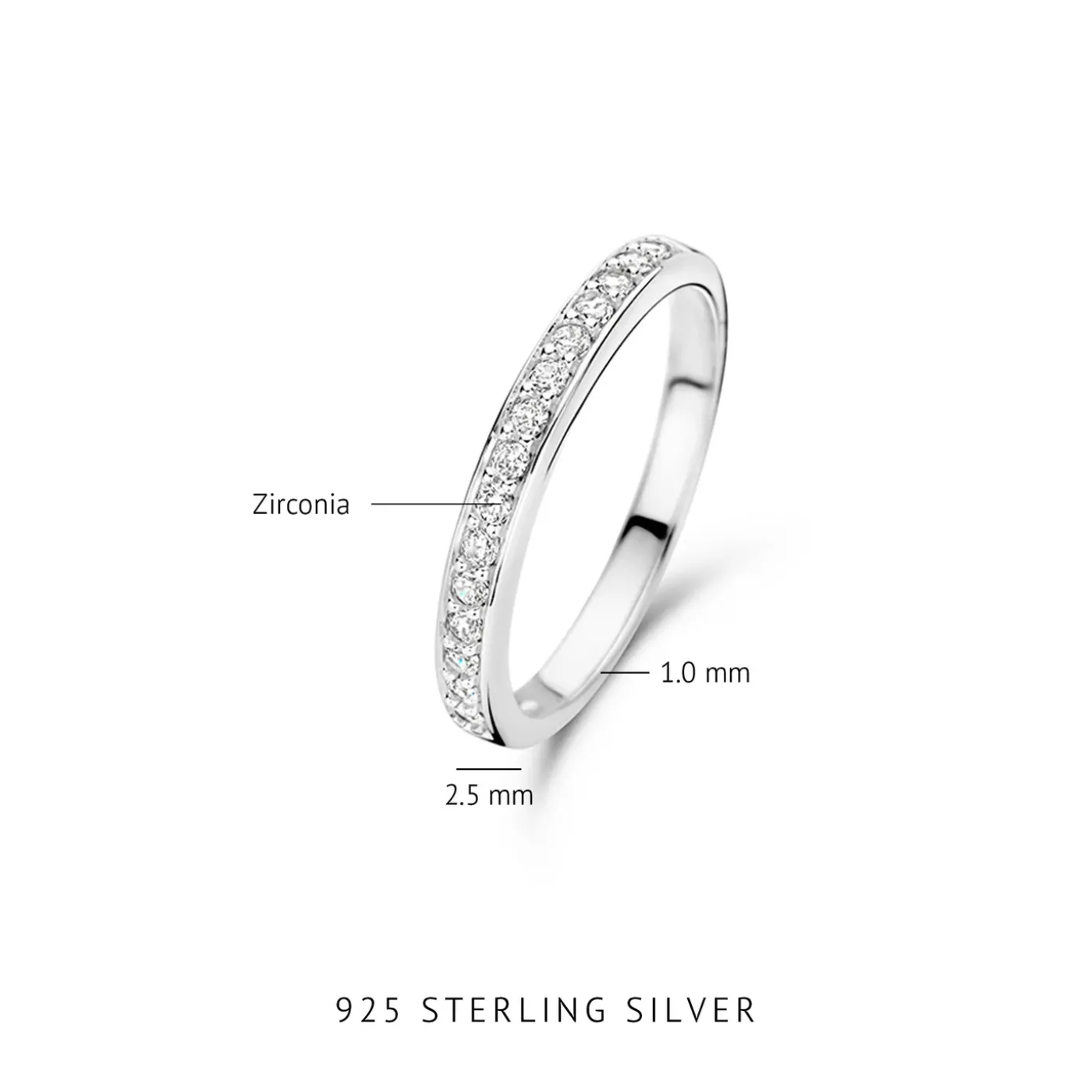Santa Maria della Base Ring aus 925er Sterlingsilber mit Zirkoniasteinen|Parte di Me Hot