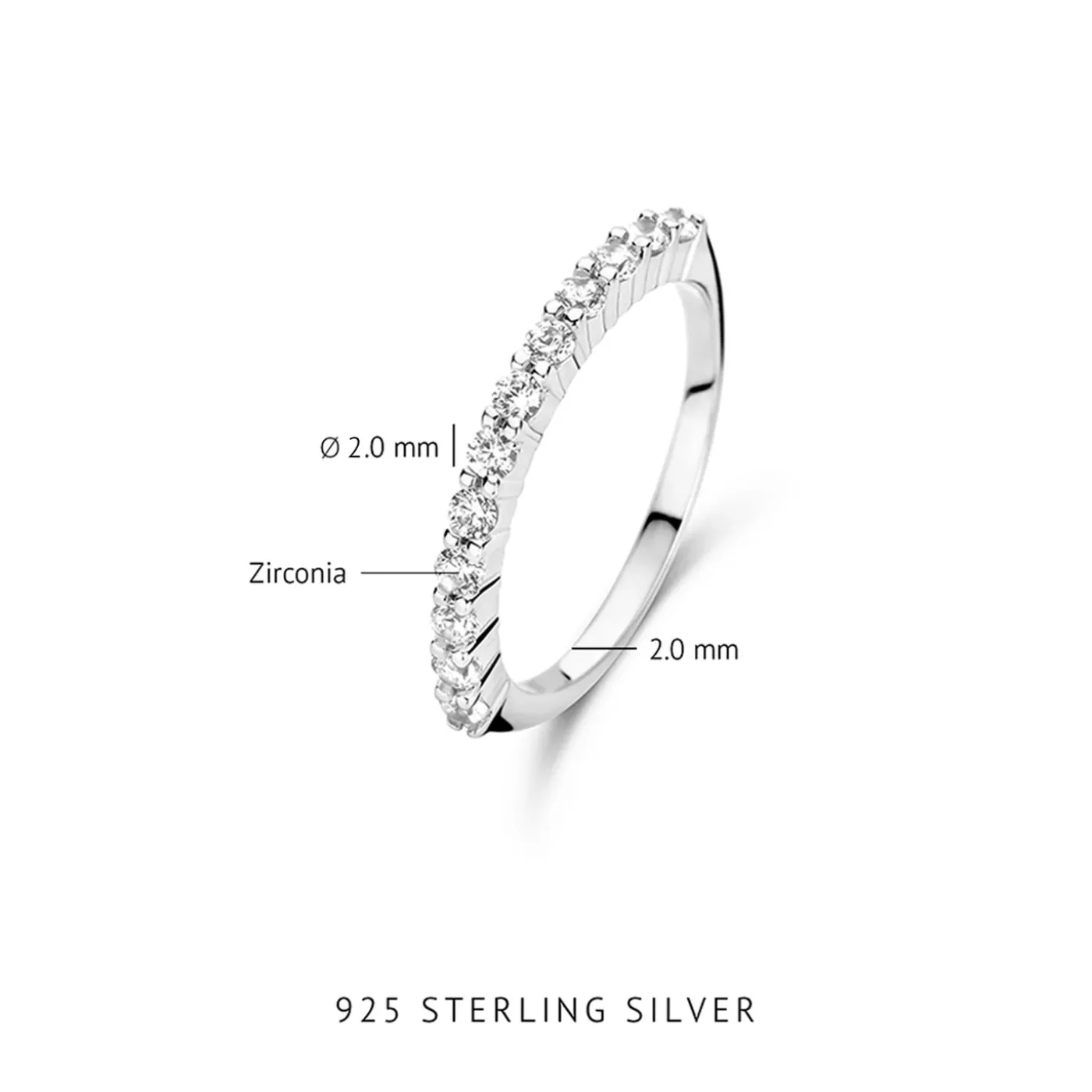 Santa Maria della Base Ring aus 925er Sterlingsilber mit Zirkoniasteinen|Parte di Me Outlet