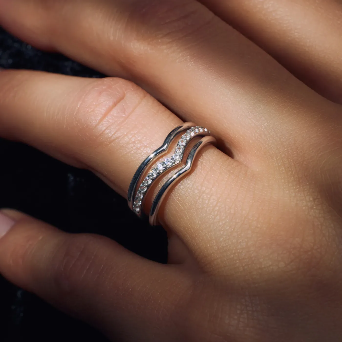 Santa Maria della Base Ringe aus 925er Sterlingsilber mit Zirkoniasteinen|Parte di Me Hot