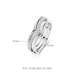 Santa Maria della Base Ringe aus 925er Sterlingsilber mit Zirkoniasteinen|Parte di Me Hot