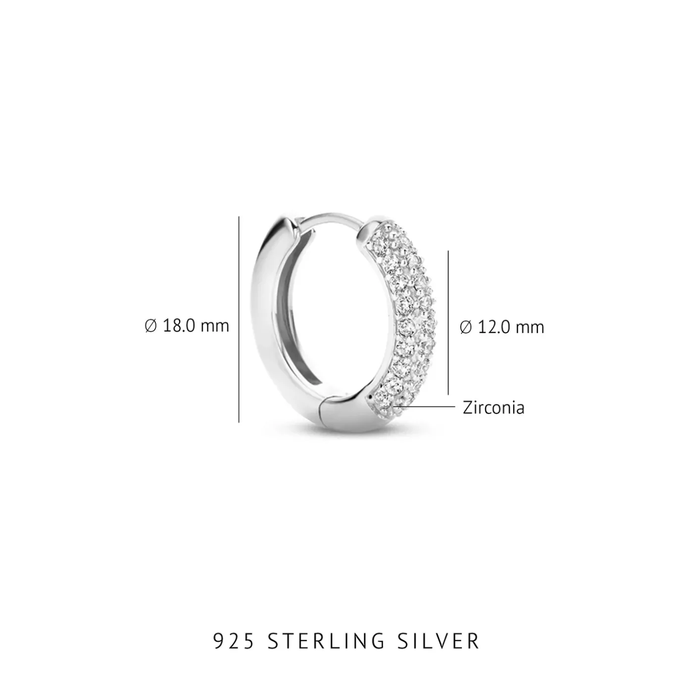Sorprendimi 925 Sterling Silber Ohrringe mit Zirkoniasteinen besetzt|Parte di Me Clearance